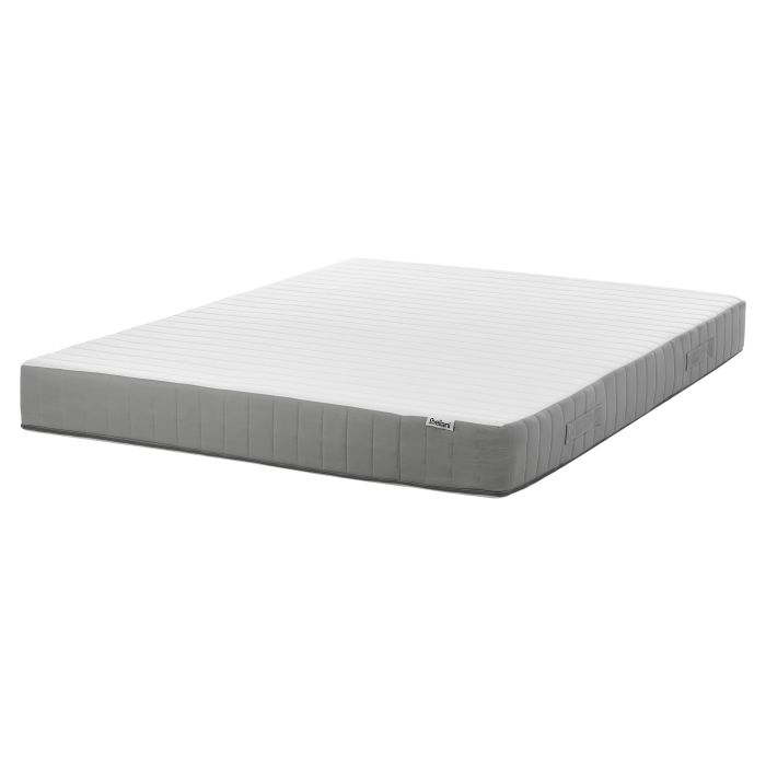 FUSHY Memory Foam Pocket Spring Mattress Firm 160 x 200cm EU Kingsize - White with Grey