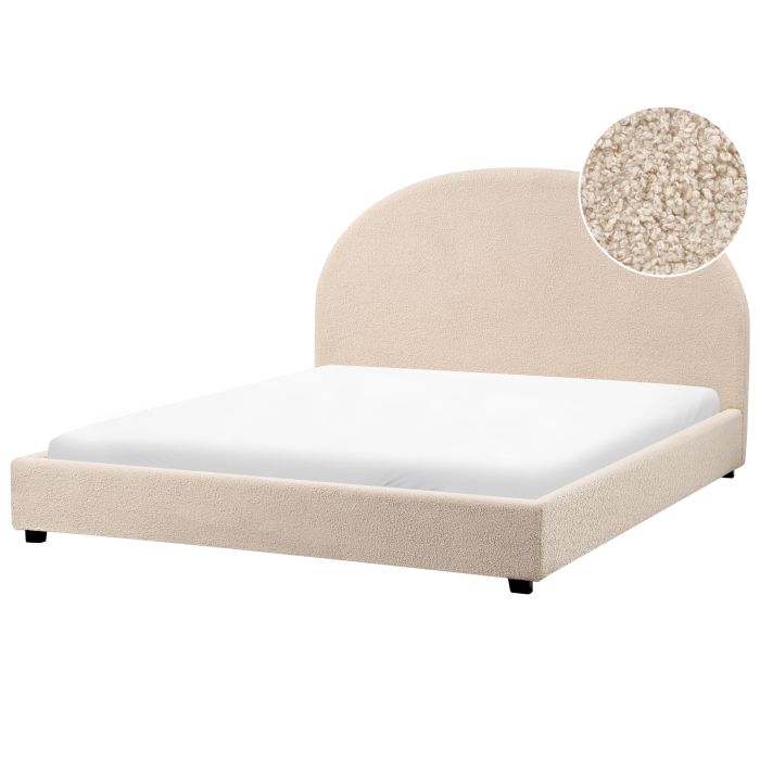 EAUCLUSV Waterbed Boucle 160 x 200 cm (EU King Size) Beige