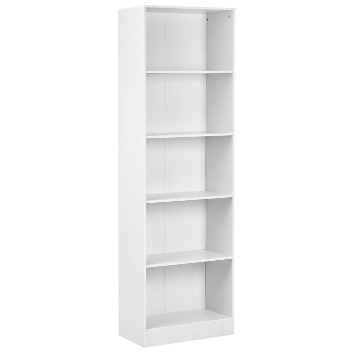 NINWIPEG 5 Tier Bookcase 174 cm White
