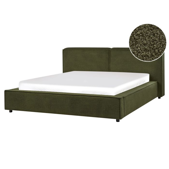 LINARSD Waterbed Boucle 160 x 200 cm (EU King Size) Dark Green