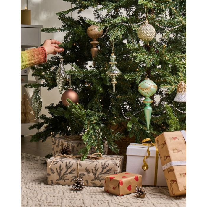 FROSTINA Decor Glass Christmas Baubles Set of 35 - Multicolour