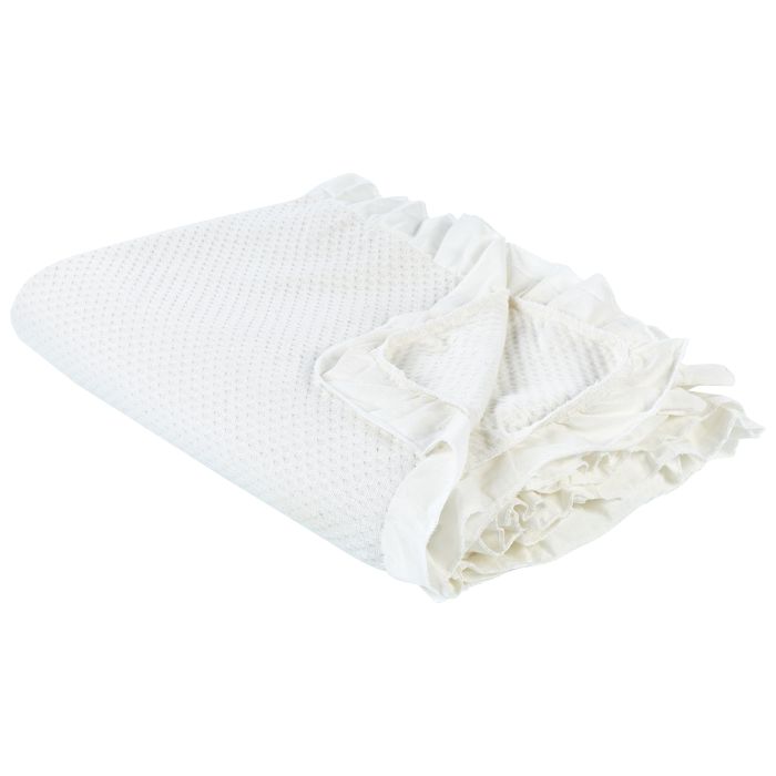 Bedspread HATTON Cotton 200 x 220 cm Off-White