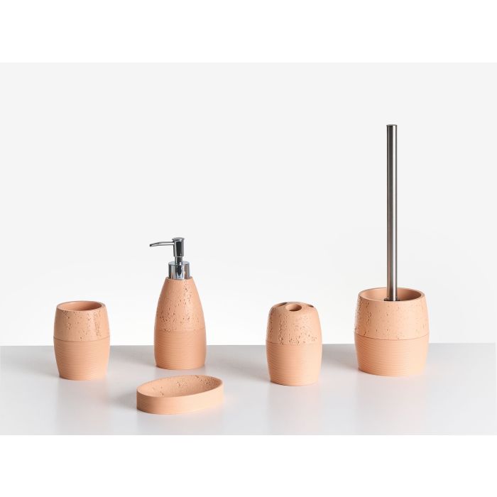 WOODLEIGHON 5-Piece Bathroom Accessories Set - Orange
