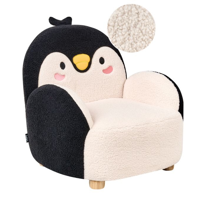 HOLSTEBRO Kids Boucle Armchair Penguin Black