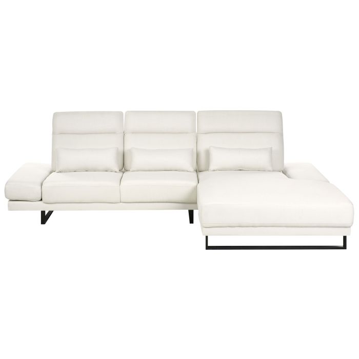 Left Hand Fabric Corner Sofa Off-White IKAST