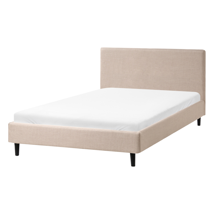 TAVRA Small Double Fabric Bedframe - Beige