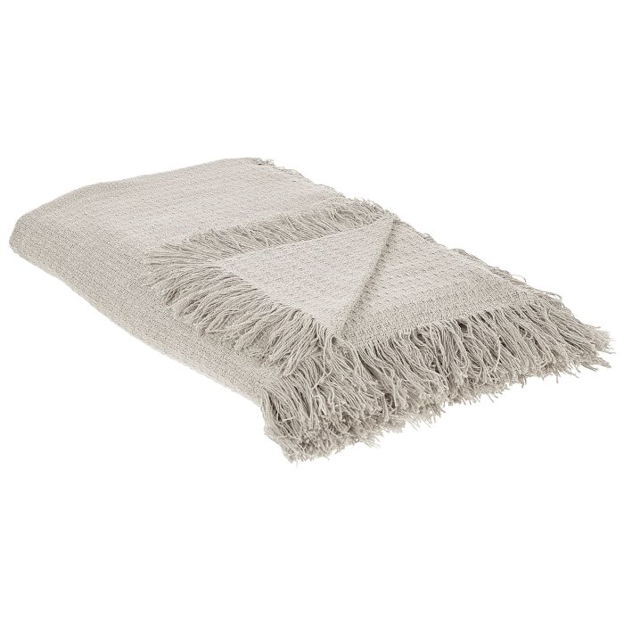 Bedspread YERBENT Cotton 150 x 200 cm Light Grey