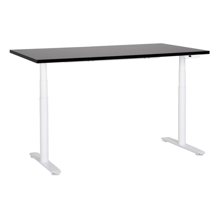 Electric Adjustable Standing Desk 160 x 72 cm Black and White DESTINAS