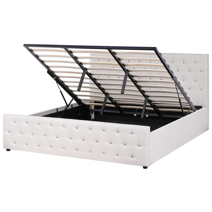 AEIMNS Ottoman Bed Fabric 180 x 200 cm (EU Super King) Beige
