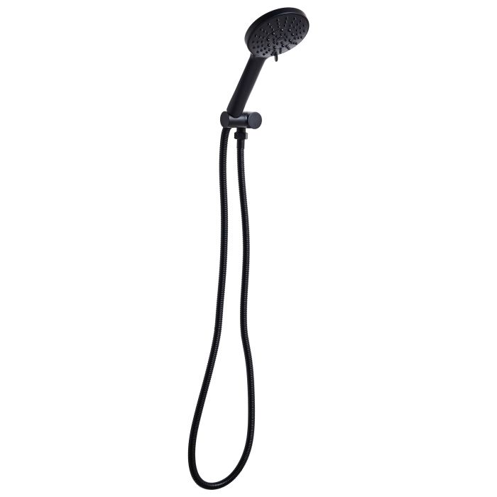 CRUXDEN Shower Head and Hose Kit - Black