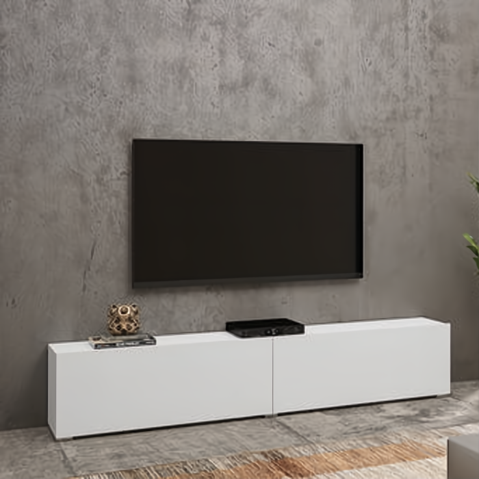 Echo Eden TV Cabinet with 2 Pull Down Doors - White
