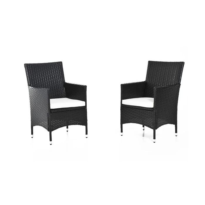 Rattan Chairs Set - Dark Coffee