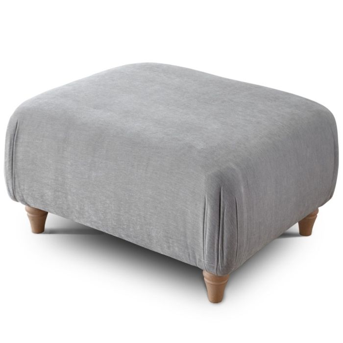 Footstool - COCOON Fabric - Ice