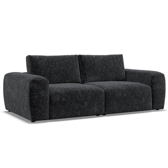 2 Seater Sofa - GRAZ Fabric Black