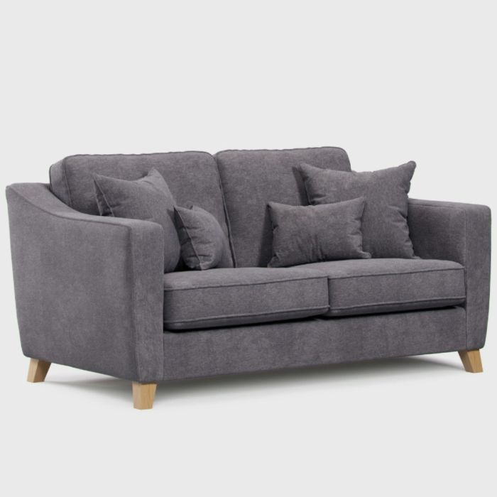 2 Seater Sofa - KRISTY Fabric - Dark Grey