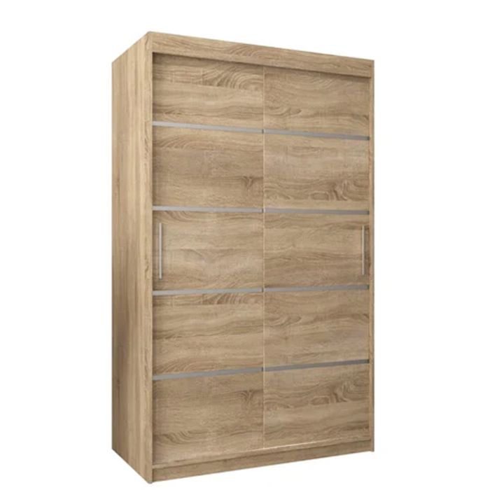 Sliding Wardrobe - VICENZA I 2 Door Wardrobe Oak Sonoma 120cm