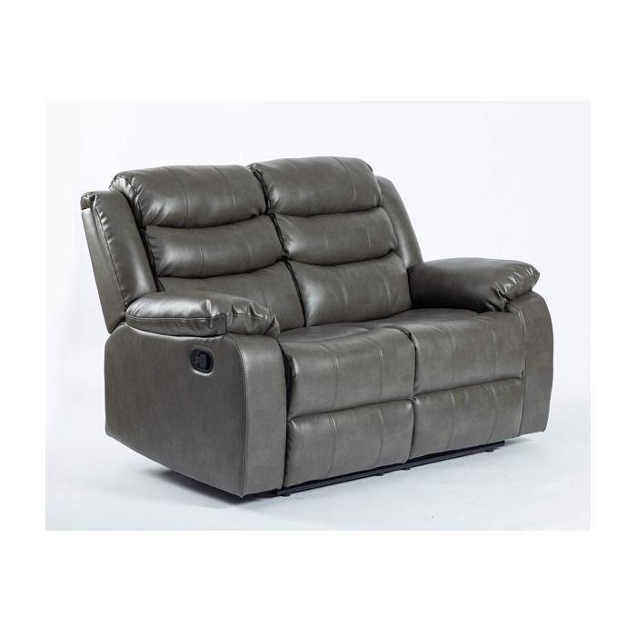 Esperanza 2 Seater Leather Aire Recliner - Grey