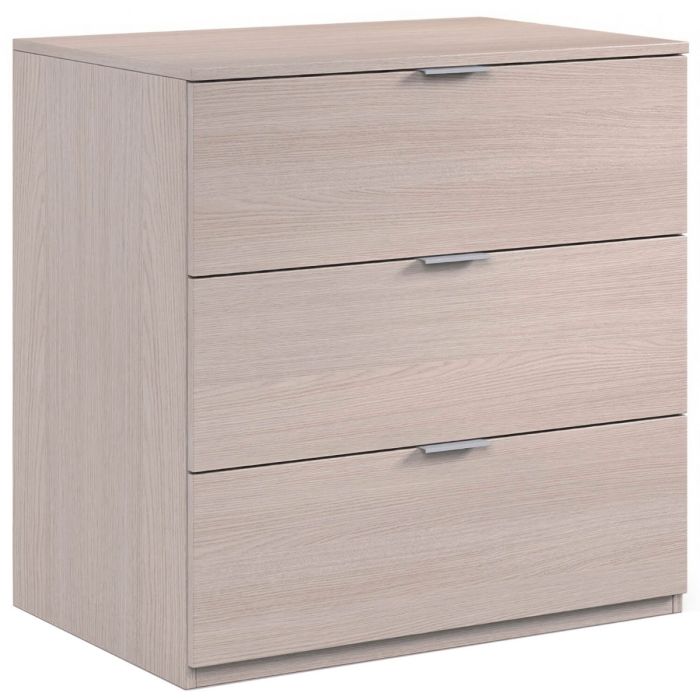 Oak Finish Chest of Drawers - VIZELA Medium Chest 3 Drawers