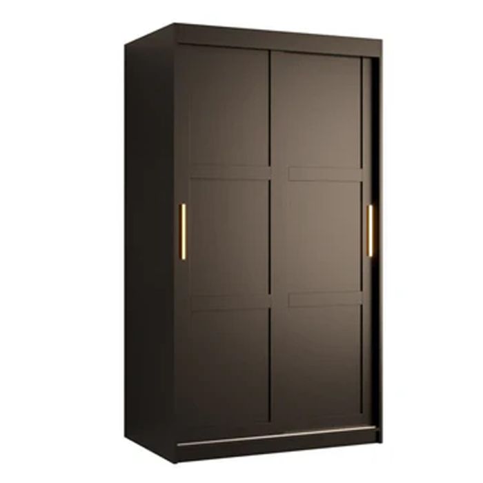 Sliding Wardrobe - CLIFFORD I 2 Door Wardrobe Black 100cm