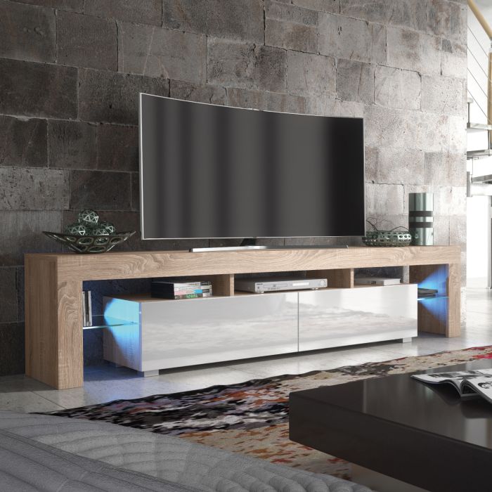 RIDGE TV Unit 200cm - Natural Oak