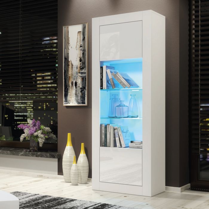 MONACO Display Cabinet 170cm - White