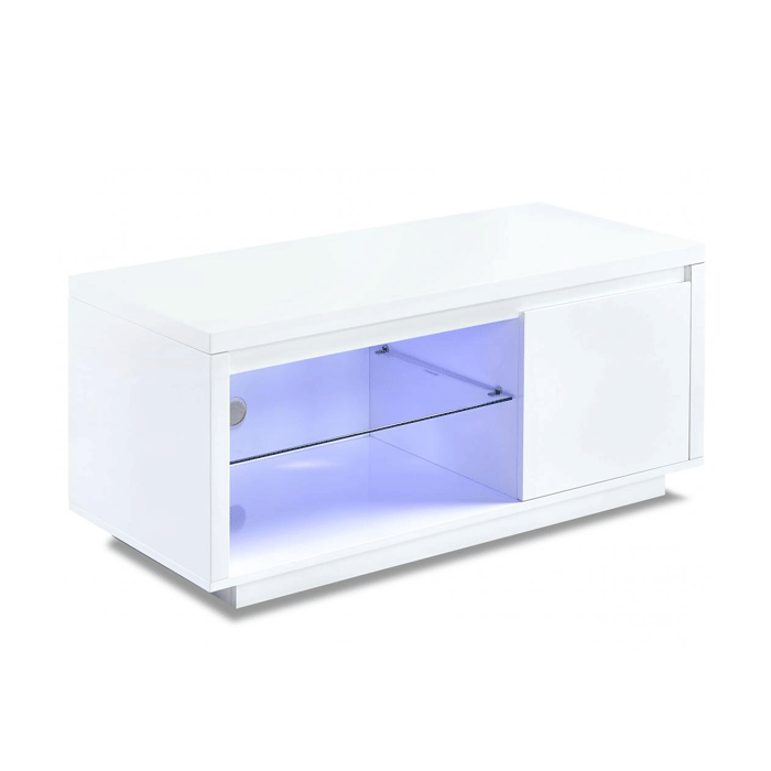 Axminster LED TV Unit - White High Gloss