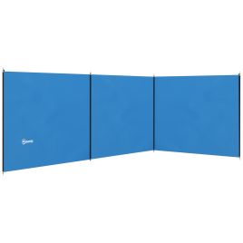 5 Pole Camping Windbreaks, Beach Wind Shield Shelter with Carry Bag and Steel Poles, Outdoor Caravan Privacy Shield, 540cm x 150cm