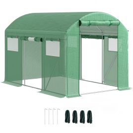 SUNVISTA 9.8 x 6.6ft Walk-In Polytunnel Greenhouse - Green