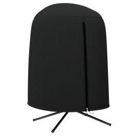 Hanging Egg Chair Cover, Outdoor Single Swing Chair Cover, Waterproof Anti-dust Furniture Protector with Zipper, 420D Oxford Fabric for Î¦128 x 190H cm Stand, Black