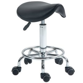 Scott Rolling Saddle Stool for Massage and Beauty - Black