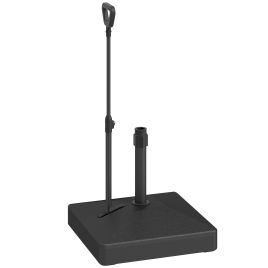 SUNVISTA Garden Parasol Base with Adjustable Wheels and Handle, Garden Sun Umbrella Base Parasol Stand, Black
