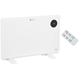 1200W Space Heater, Freestanding or Wall Mounted, Electric Convector Heater with Adjustable Thermostat, Timer, White