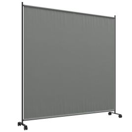 Jones Outdoor 6FT Portable Privacy Screen with Lockable Wheels - Dark Grey