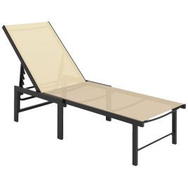 SUNVISTA Reclining Sun Lounger - Khaki