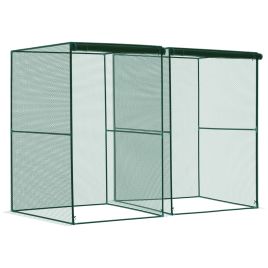 SUNVISTA Set of 2 Fruit Cage Bird Netting, Vegetable Plant Protection Tent with Zipped Door, Anti Bird, Insects, Dark Green