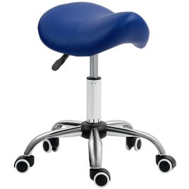 Scott Faux Leather Adjustable Salon Chair for Massage Spa - Blue