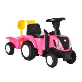 Ride-On Tractor, Toddler Walker, Foot to Floor Slide - Pink