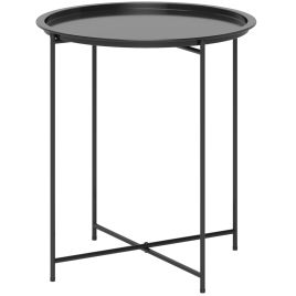 SUNVISTA Steel Removable Tray Top Garden Table - Black