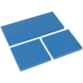 SUNVISTA Outdoor Seat Cushion Pads for Rattan Furniture, 3 PCs Garden Furniture Cushions,  Sky Blue