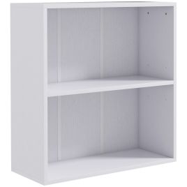 Scott 2 Tier Bookshelf with Adjustable Shelf - White