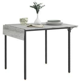 Scott Folding Drop Leaf Kitchen Table for 2-4 People - Grey
