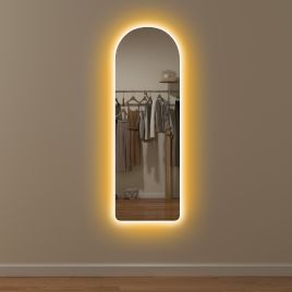 HERON 120 x 40cm Arch Mirror, with LED Lights