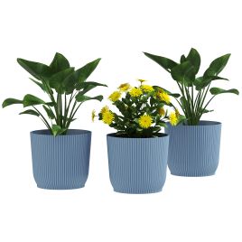 SUNVISTA Set of Three Ð¤22cm Planters - Blue