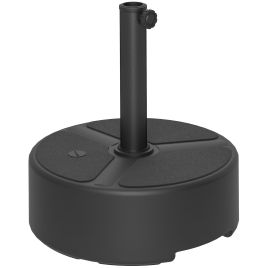 SUNVISTA Round Garden Parasol Base, Garden Umbrella Stand Heavy Duty Parasol Base, Black