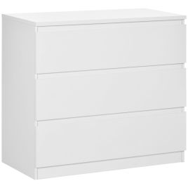 ROWAN White Chest of Drawers - Medium-sized, 3 Drawers