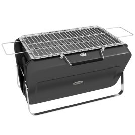 Foldable Suitcase Design Mini Charcoal Barbecue Grill BBQ, Black