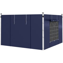 SUNVISTA Set of Two 195 x 295cm Replacement Gazebo Side Walls - Blue