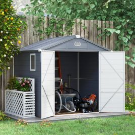 Jones 8 x 6ft Garden Shed with Foundation Kit - Grey