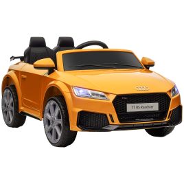 12V Kids Licensed Audi TT RS Ride On Car With Remote Suspension Headlights and MP3 Player - Yellow