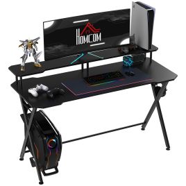 Black Gaming Desk Writing Racing Computer Table - 60cm